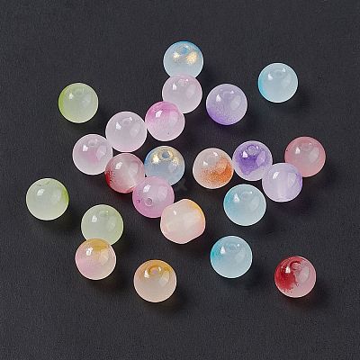 Glass Imitation Jade Beads X-GLAA-P029-03A-1