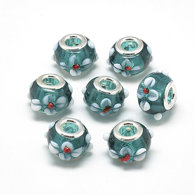 Handmade Lampwork European Beads X-LAMP-Q029-03H-1