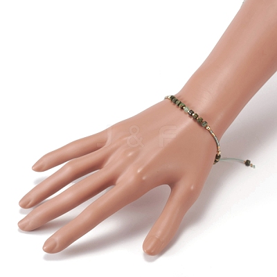 Adjustable Nylon Thread Braided Bead Bracelets BJEW-JB05504-1
