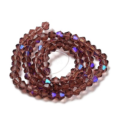 Transparent Electroplate Glass Beads Strands EGLA-A039-T3mm-L05-1