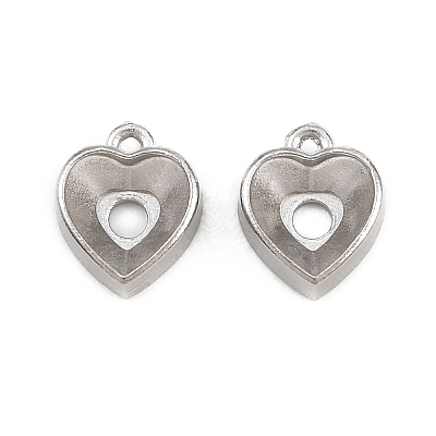 304 Stainless Steel Charm Rhinestone Settings SA-CBAC865-06B-P-1