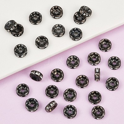 Iron Grade A Crystal Rhinestone Spacer Beads RB-A010-8MM-B-1