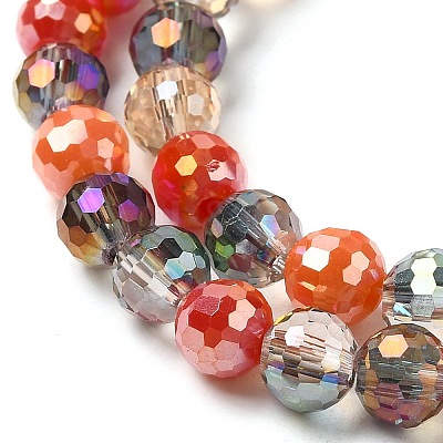 Electroplate Glass Beads Strands EGLA-C007-01E-1