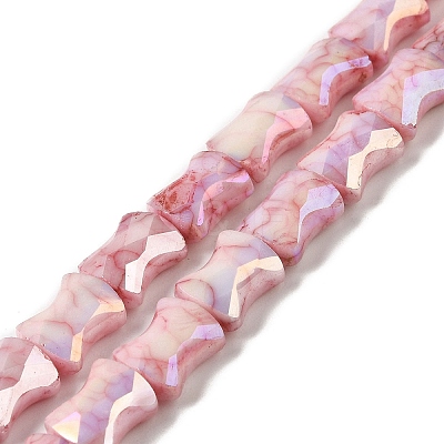 Electroplate Glass Beads Strands GLAA-D013-06H-1