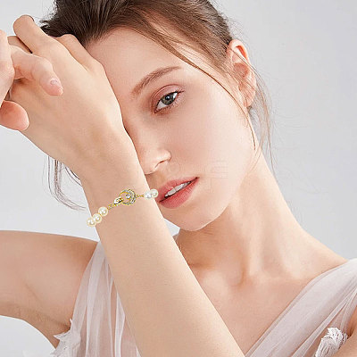6Pcs Brass Fold Over Clasp with Crystal Rhinestone KK-CA0002-69A-1