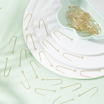 70Pcs Brass Earring Hooks KK-DC0001-14-1