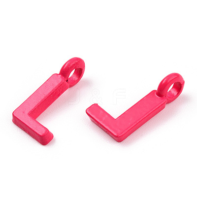 Rack Plating Spray Painted Alloy 1-Loop Link Pendants PALLOY-N176-01L-1