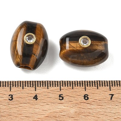 Natural Tiger Eye European Beads GG-CBA105B-02H-G-1