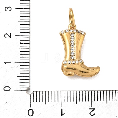 304 Stainless Steel Rhinestone Pendants FIND-T075-07G-1