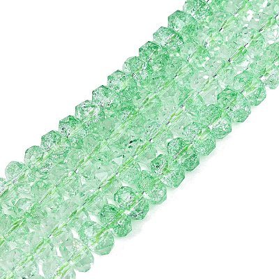 Crackle Transparent Glass Beads Strands GLAA-N068-03A-05-1