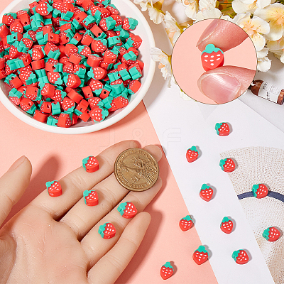 300Pcs Handmade Polymer Clay Beads CLAY-SC0001-94-1