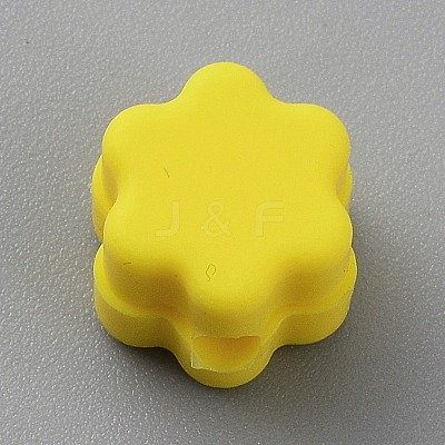 Flower Silicone Focal Beads SIL-TAC0008-10O-1