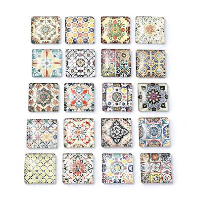 20Pcs Glass Cabochons GGLA-S059-01B-1