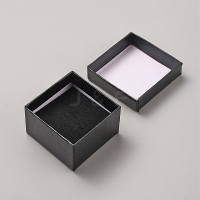 Square Paper Earring Storage Boxes CON-WH0099-36A-1
