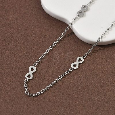 304 Stainless Steel Link Chain Necklaces for Women Men NJEW-K292-01H-P-1