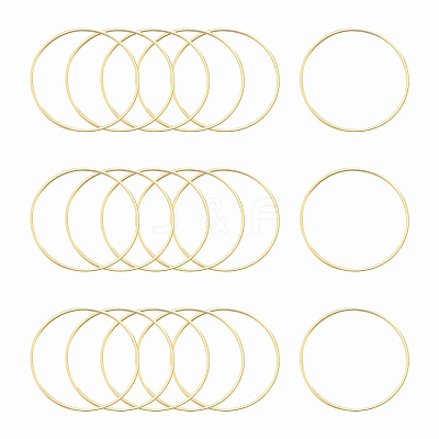 Brass Linking Rings KK-Y003-03L-G-1