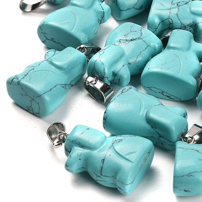 Synthetic Turquoise Pendants G-B127-07P-10-1