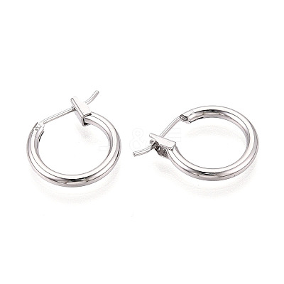 304 Stainless Steel Hoop Earrings EJEW-T048-25A-P-1