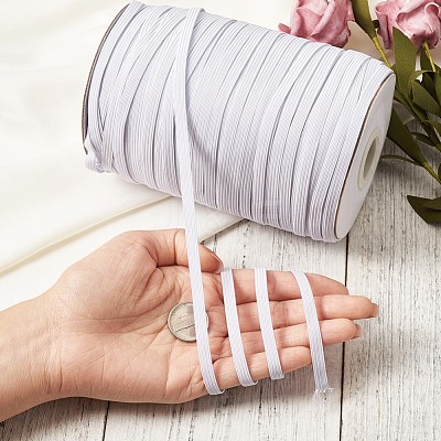 1/2 inch Flat Braided Elastic Rope Cord EC-R030-12mm-01-1