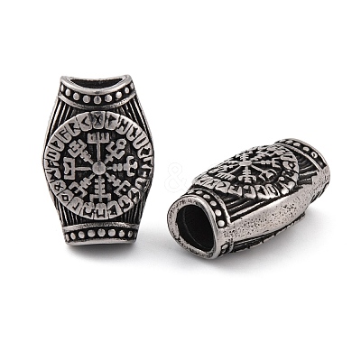 304 Stainless Steel European Beads STAS-G334-04AS-1