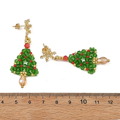 Glass Dangle Earrings EJEW-MZ00803-1