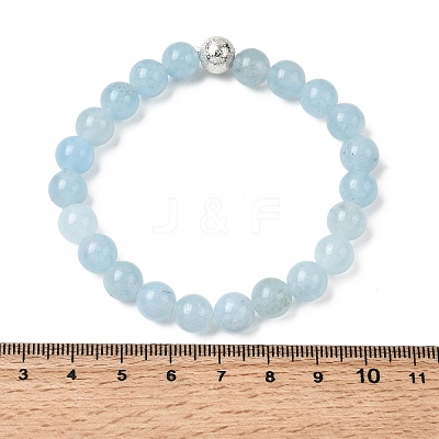 Natural Quartz(Dyed) Stretch Bracelets BJEW-JB01699-05-1