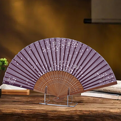 Acrylic Chinese Fan Display Stands ODIS-WH0007-76A-1