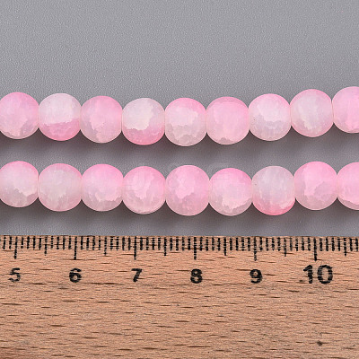 Crackle Glass Beads Strands GLAA-N009-8mm-02-1