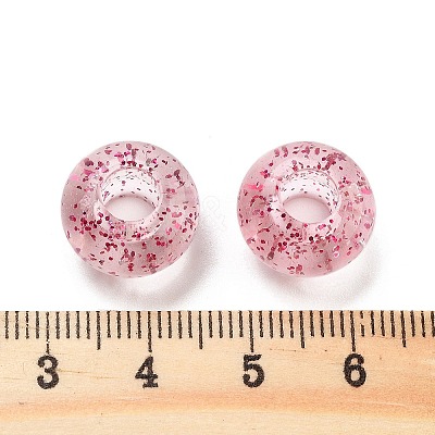 Transparent Acrylic European Beads TACR-P009-A01-06-1