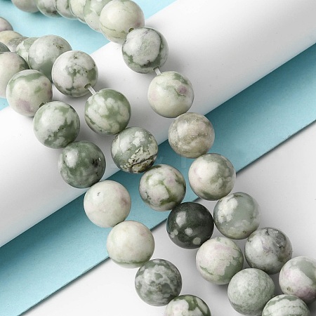 Natural Peace Jade Beads Strands G-E598-04A-1