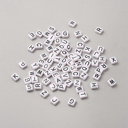 5 Bags Opaque Acrylic Beads MACR-NB0001-35A-1