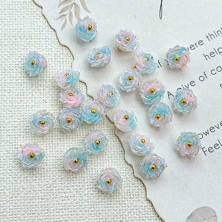 Two Tone Transparent Resin Charms RESI-CJC0023-19A-1