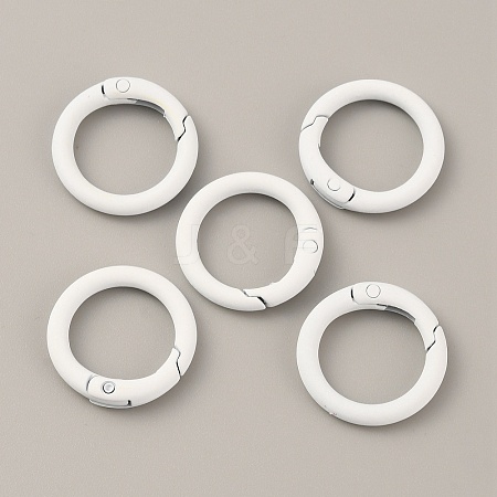 Spray Painted Alloy Spring Gate Rings FIND-WH0120-89A-09-1