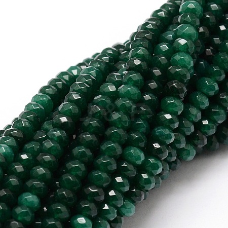 Dyed Natural Malaysia Jade Rondelle Beads Strands G-E316-2x4mm-05-1