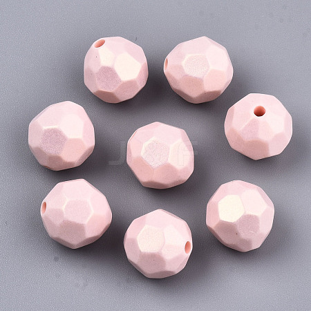 Spray Painted Acrylic Beads MACR-T037-05D-1