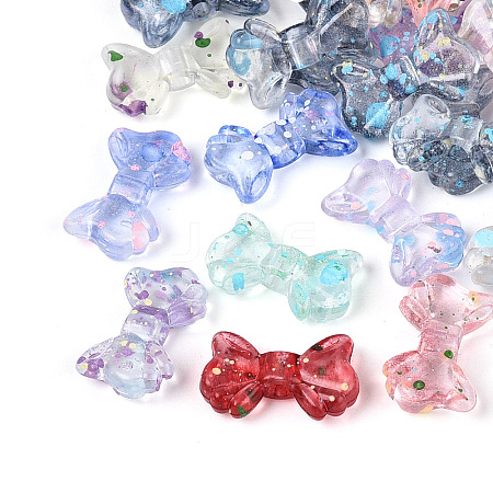 Transparent Spray Painted Acrylic Beads ACRP-T011-04M-1