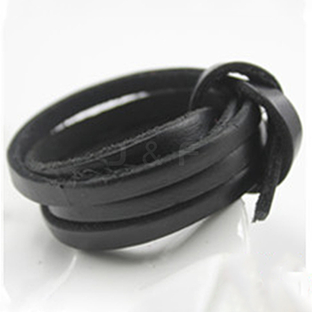 Flat Leather Jewelry Cord WL-WH0008-01A-04-1