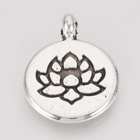 Tibetan Style Alloy Pendants TIBE-T011-111AS-FF-1