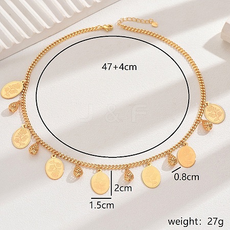 Iron Tassel Pendant Necklaces for Women VO5549-1