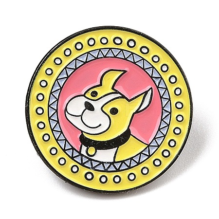 Dog Alloy Enamel Pins JEWB-R004-01EB-05-1