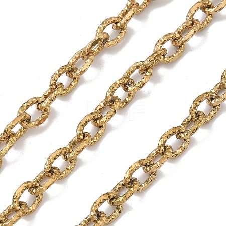 304 Stainless Steel Textured Cable Chains CHS-K023-13G-1