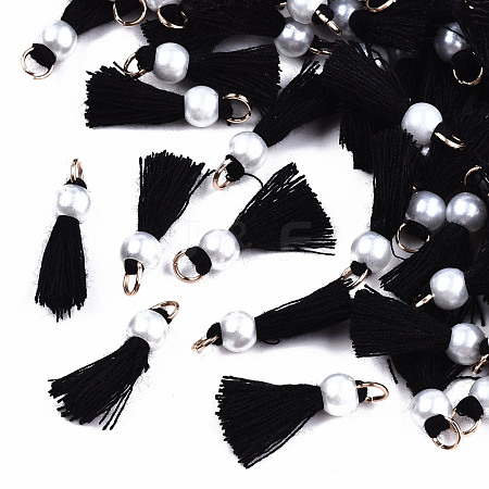 Polycotton(Polyester Cotton) Tassel Pendant Decorations FIND-T052-13B-1