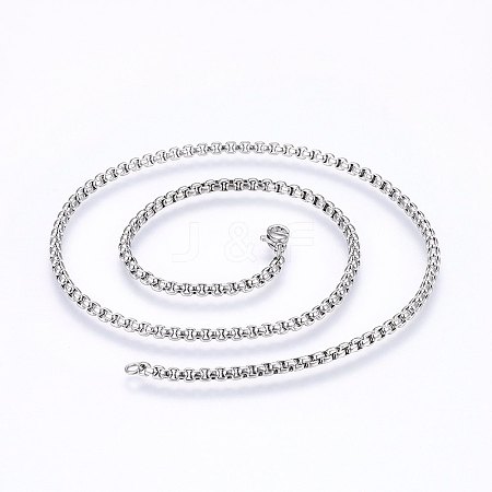 Non-Tarnish 304 Stainless Steel Box Chain Necklaces LS-NJEW-F227-09P-04-1