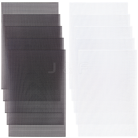10Pcs 2 Colors PVC Plastic Sheets with Hole AJEW-CP0009-03-1