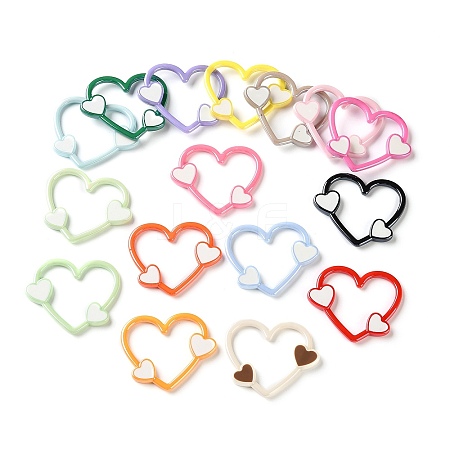 Opaque Baking Paint Acrylic Pendants AC-CBA6251-09-1