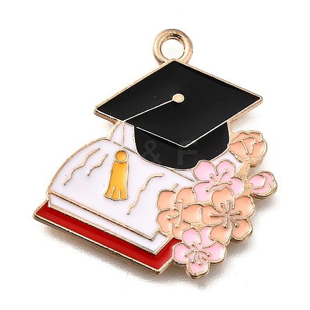 Alloy Enamel Pendants ENAM-D302-02KCG-05A-1