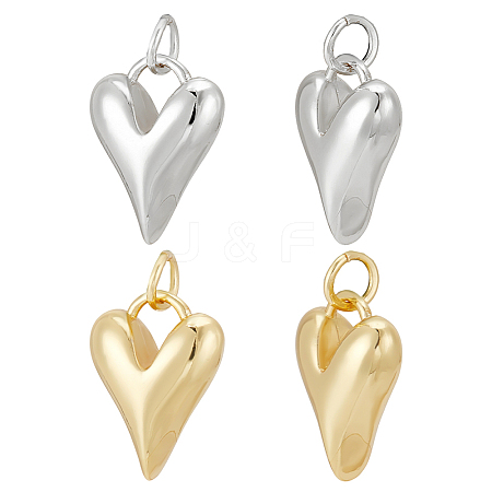 12Pcs 2 Colors Brass Pendants KK-ME0002-18-1