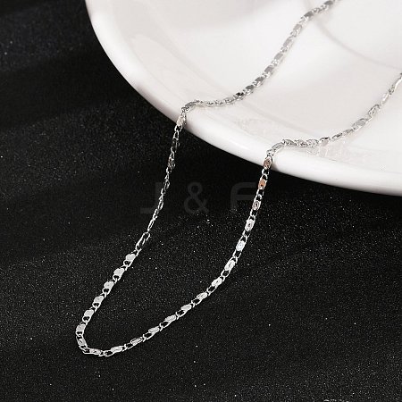 Brass Oval Link Chain Necklaces NJEW-H053-01A-P02-1