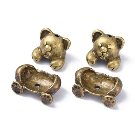 Bear Tibetan Style Alloy Combined Beads X-TIBE-R310-03AB-NR-1