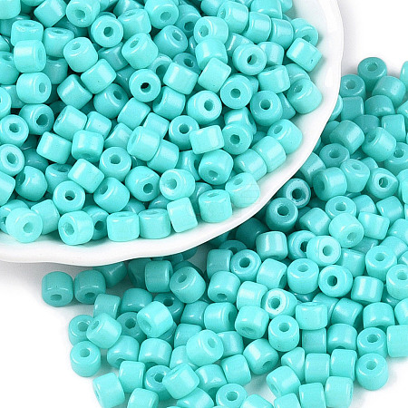 Opaque Baking Paint Glass Seed Beads SEED-T008-02O-1